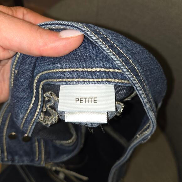 Paige High Rise Manhattan 33 petite blue jeans bootcut - Picture 6 of 7